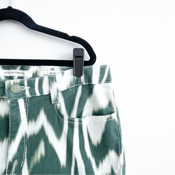 Jones New York Sutton Straight Loden Green Pants Jeans Women's 10 Stretchy - Picture 3 of 12